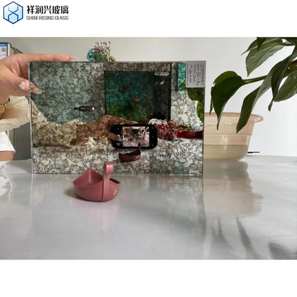 Gold Antique Decorative Wall Frame Mirror Glass Tiles and Tables for Commercial Spaces