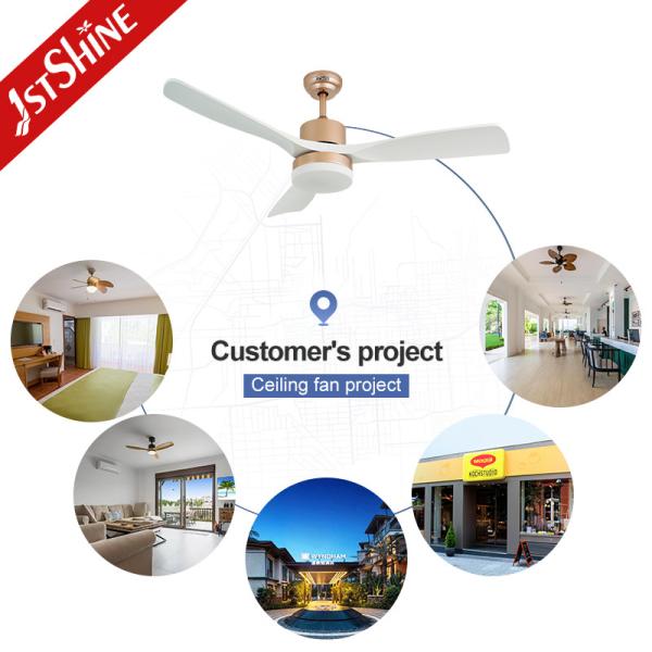 Support Dimmer 52 pouces ventilateur de plafond LED avec lames ABS et design de couleur fantaisie