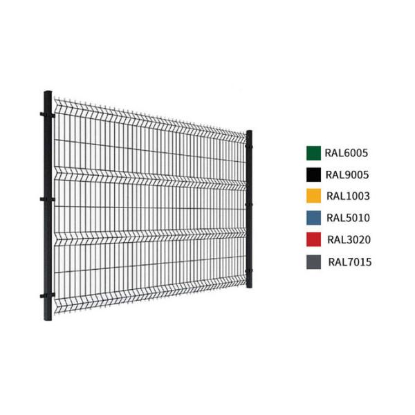 Ограждение из оцинкованной проволоки 50*150 3D с изогнутой сеткой