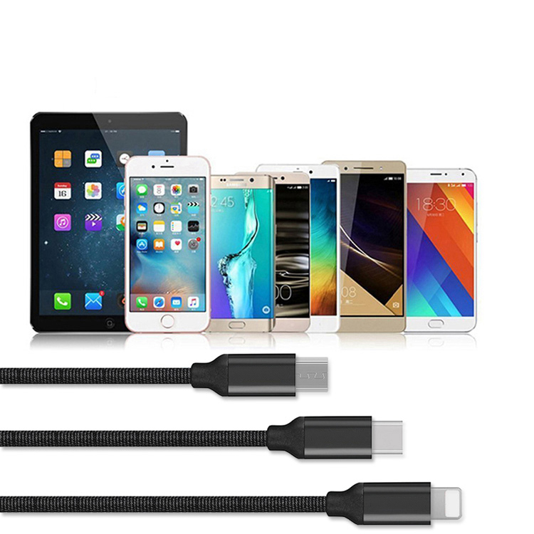 Durable 3 In 1 Multifunctional USB Cable OD 3.5mm