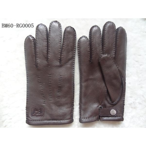 Plain Fashion Mens Soft Leather Gloves Keep Warm Lambskin Sheepskin OEM Design