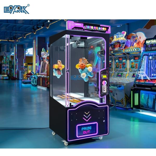 EPARK LED Scissor Gift Machine with Transparent Cabinet and Coin System