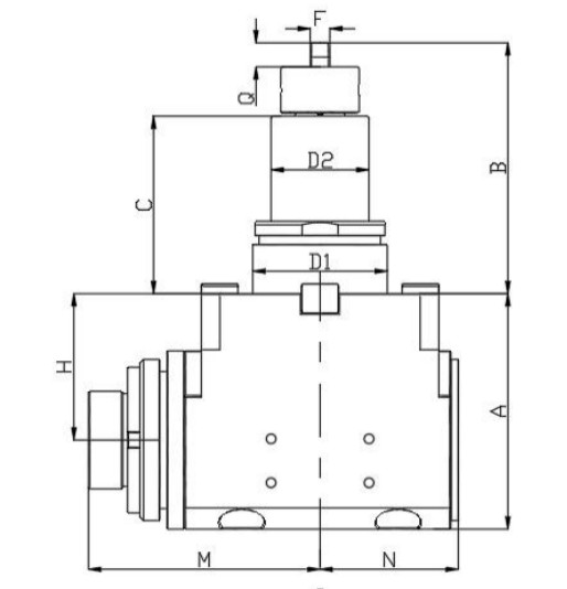 0 Degree 90 Degree Driven Tool Holder BMT Tool Holder