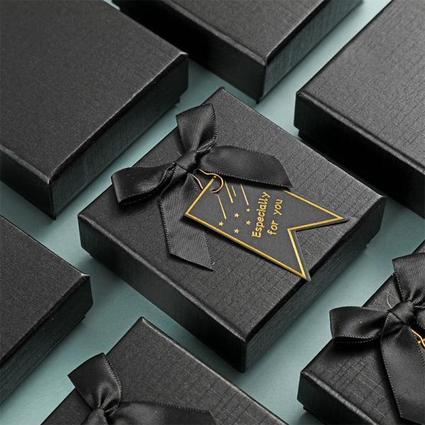 Custom Rigid Gift Box Black Paper Board Tiandi Box Jewelry Gift Box