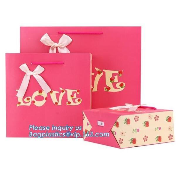 Luxury Black Rectangle Kraft Paper Pouches Gift Shopping Bags Party Carrier,factory price fashionable custom shopping ha
