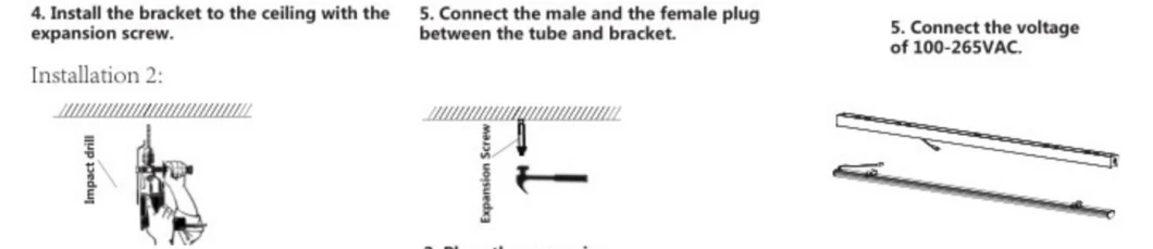 Светодиодный светодиодный свет для 2FT 20W 5 лет Гарантия Хранилище, метро, мастерская, супермаркет, торговый центр