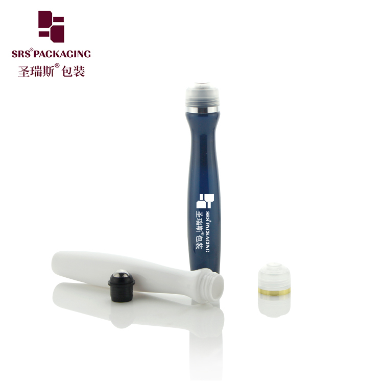 15ml PETG Roll On Bottle Slim Curved Body Stainless Steel Ball for Essential Oil Aromatherapy Liquid