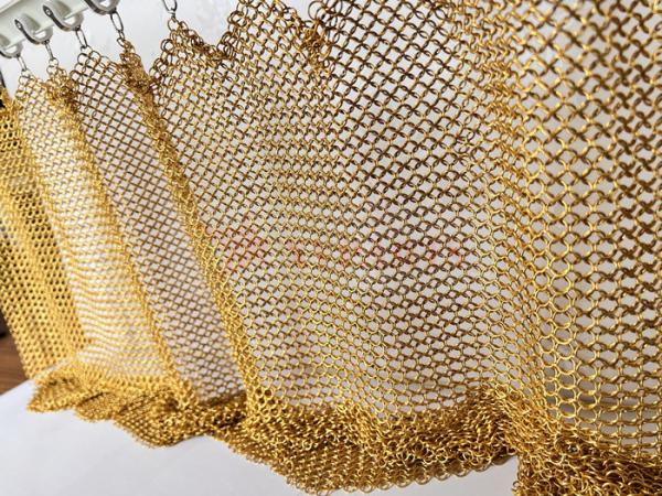 7mm e 12mm Ring Mesh Curtain For Space Decoration de aço inoxidável