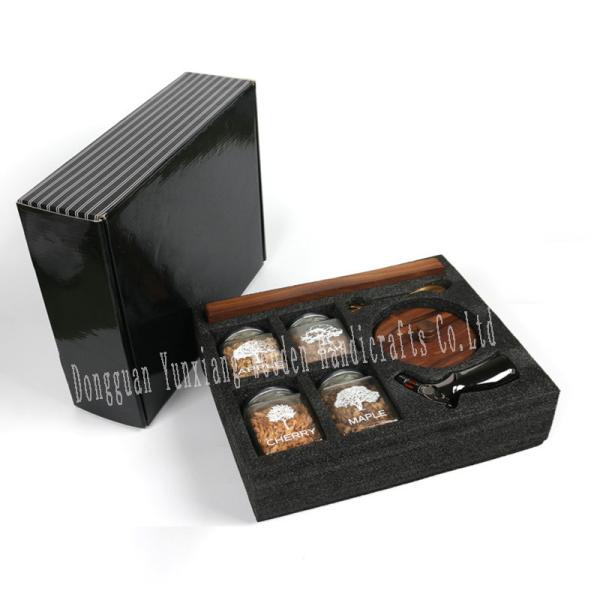 Kit de fumeur de cocktail, kit de fumeur à l'ancienne pour boisson bourbon whisky, kit de fumeur infuseur avec 4 saveurs chips de bois
