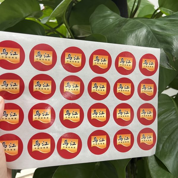 Custom Printed Circle Sticker Logo Biodegradable Round Self-adhesion Private Packaging Labels Sticker Sheet