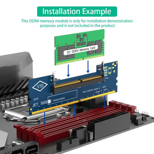 Desktop Laptop  DDR Memory Adapter DDR4 RAM Adapter 133MM