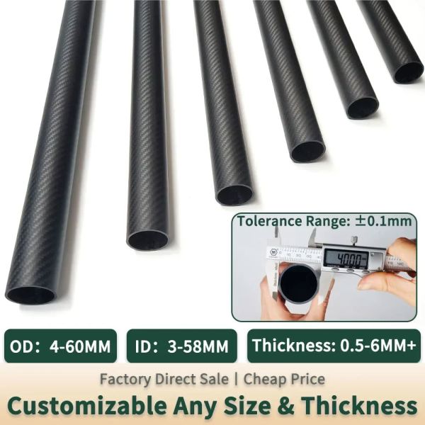 High Performance Twill Weave Carbon Fiber Tube | Glossy & Matte Carbon Tubes