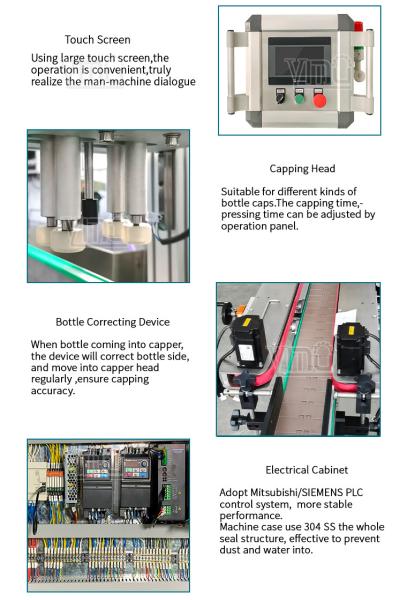 Increase Productivity With Automated Cap Sealing Machine By Four Wheel Capping