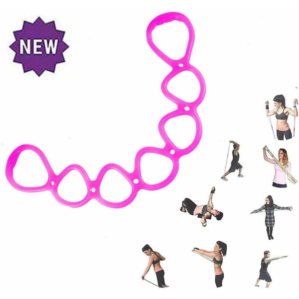 Silicone 7 Ring Stretch And Resistance Exercise Band Fitness Home Gym Physical Therapy Band