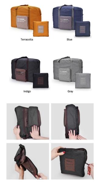 Custom Logo Silver Foldable Travel Bag Soft Flexibility 0 . 19 / 0 .22Kg