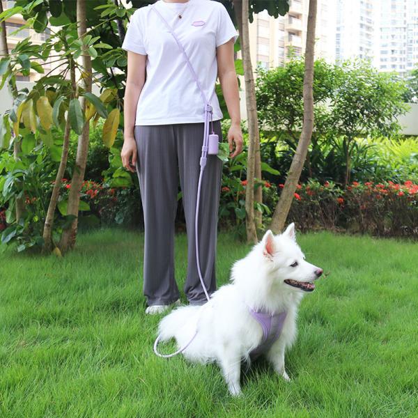 Macaron PVC Slip Lead Dog Leash Hands Free Slip Lead Collar Waterproof