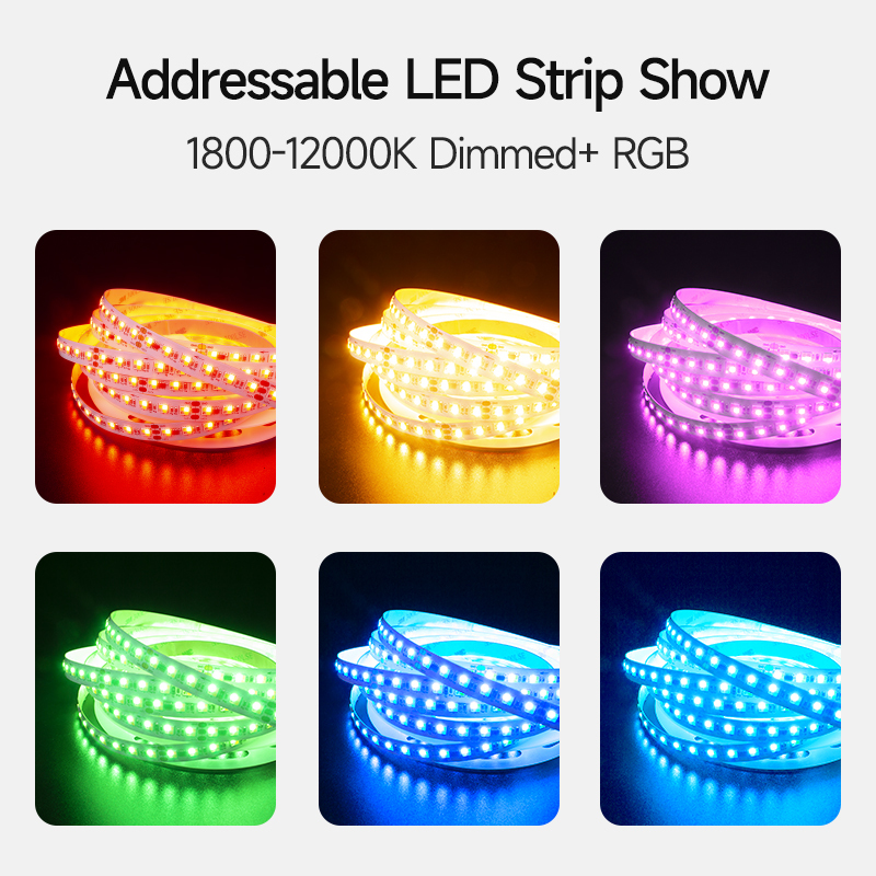 Waterproof RGB Color Changing Flexible LED Strip Light for Indoor Outdoor Lighting
