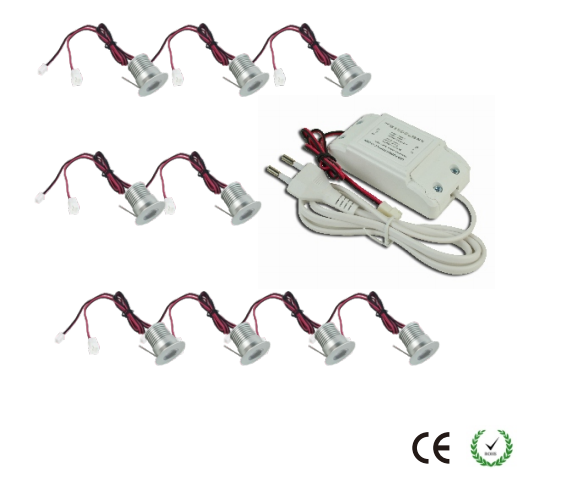 Светодиодный мини-задней лампы 3W*9 IP42 Ra80 12V светодиодные мини-кабинетные огни для витрины гардеробной кухни