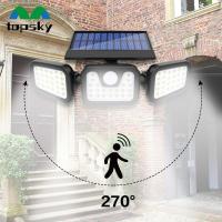 IP65 ABS Lâmpada solar de jardim exterior 74 LM LED Three Mod Wall 5000K
