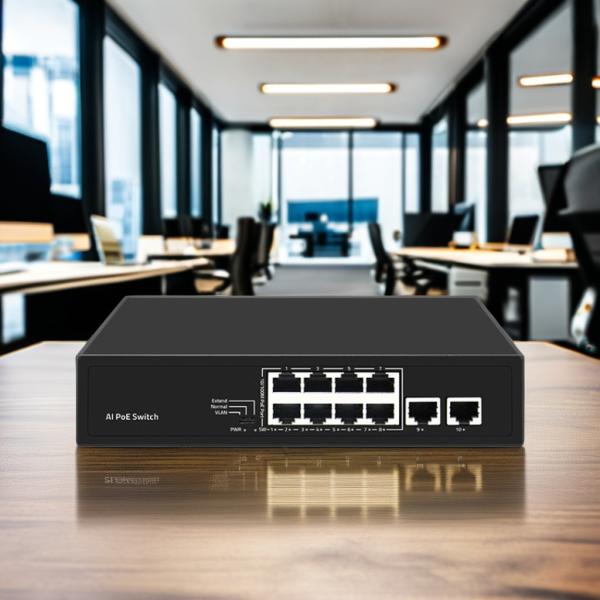 10 Ports AI PoE Enterprise Switch Le choix parfait pour la solution de réseau de bureau et à domicile