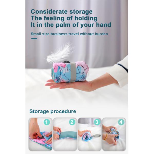 Compact U Shape Inflatable Memory Foam Travel Pillow and Storage Box for Office Airplane