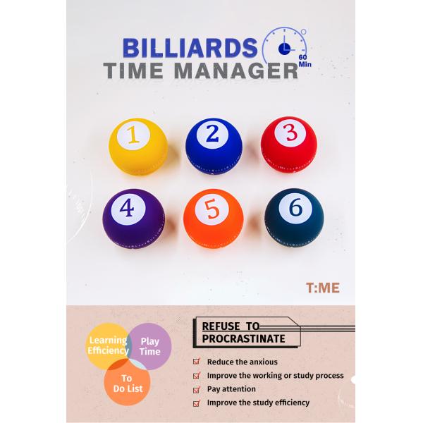 Mini Billiards Cute Kitchen Timer , Kitchen Cooking Timers 10*9cm ABS Material