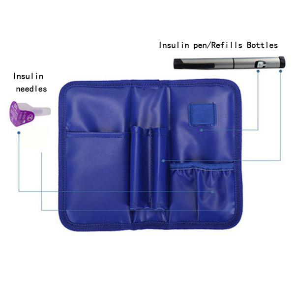 Portable PU Leather Insulated Insulin Cool Bags With Zipper Closure