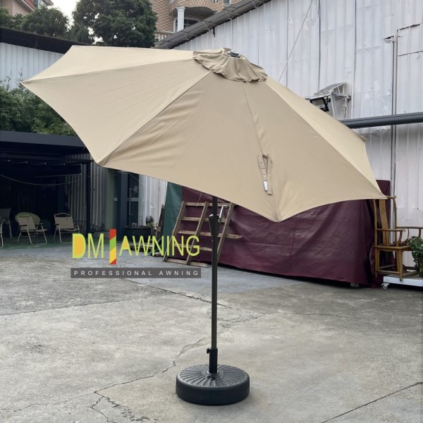 Outdoor Patio Center Pole Umbrella, Waterproof Garden Parasol