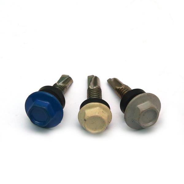 DIN7504K Self Drilling Screw 410 Stainless Steel Roofing Screws Hex Flange Painted Head