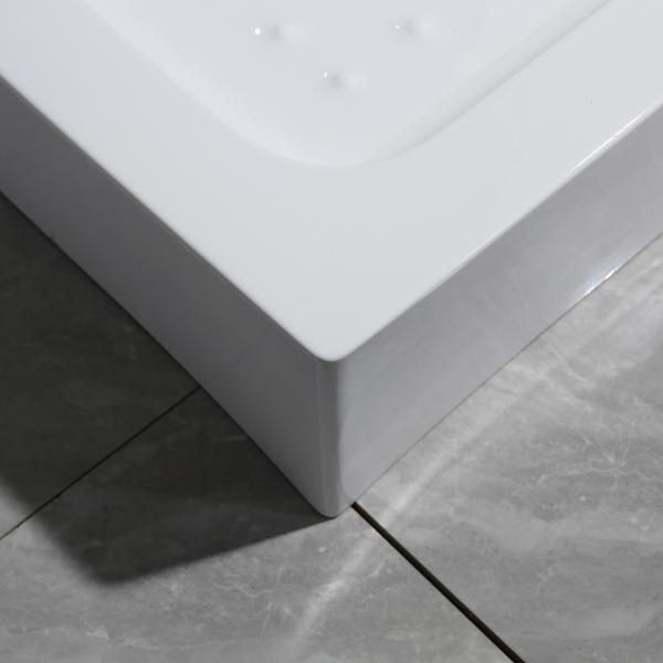 Four Side Acrylic Shower Tray with Big Iron Frame Legs Bath Tray