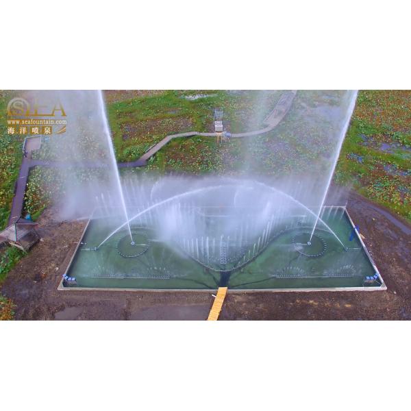 Управление временем, изменение цвета, фонтан, открытый отель.