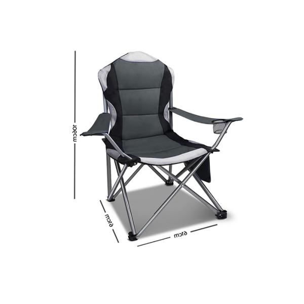 600D Polyester Outdoor Padded Chair , Padded Folding Camping Chairs