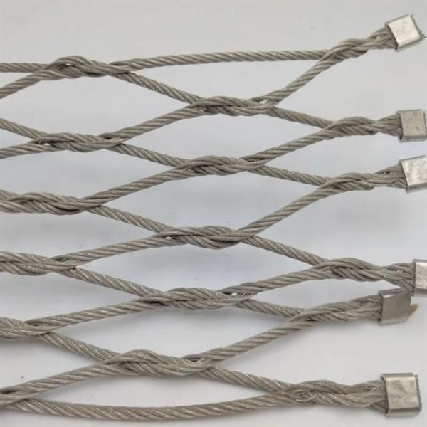 2.0mm Black Flexible Stainless Steel Cable Mesh Anti Corrosive Anti Rust For Aviary Zoo Mesh