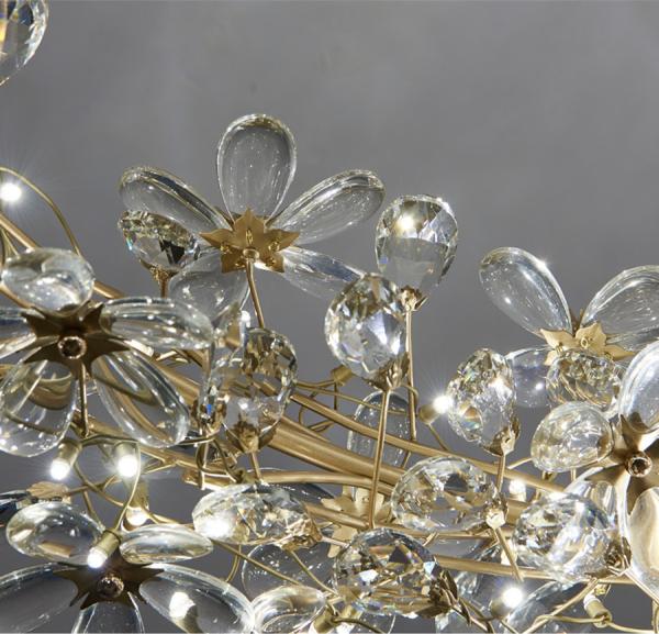 Crystal Chandelier LED Home Decor Lamp Round Flower Creative Design tree branch chandelier(WH-CY-232)