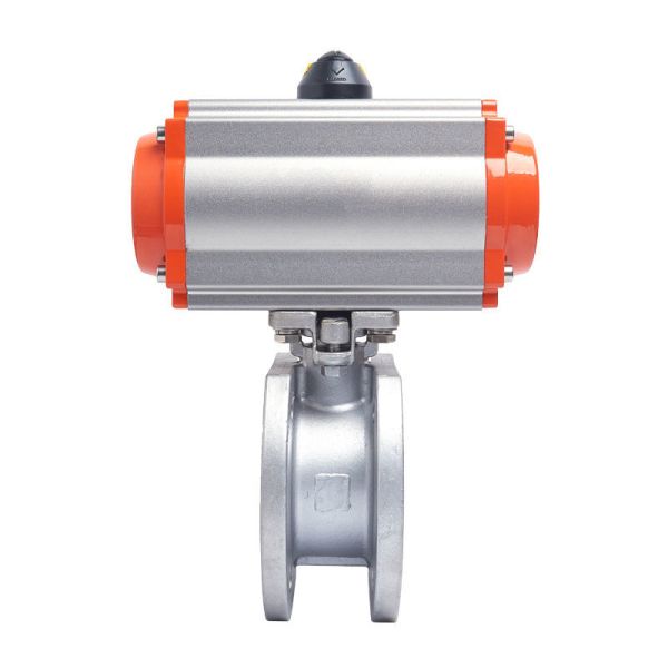 Compact Italian Style Wafer Pneumatic Ball Valve SS304 PN16 Two Way Wafer Ball Valve for Water Gas Oil Pipeline