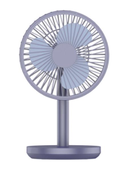 Ventilador de motor sin escobillas recargable (azul/blanco),batería de 3600 mAh,material ABS+PP,carga de entrada de 5V, para el hogar, la oficina y el exterior