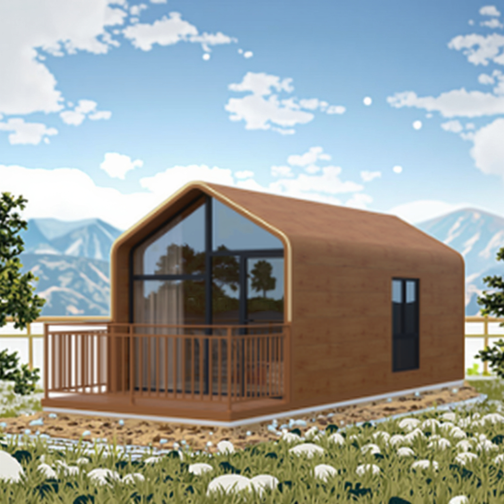 Stylish Modern Orange Eco-Friendly Safe Lightweight Durable Sandwich Panel Prefab Container House 1-Year Warranty for Hotels