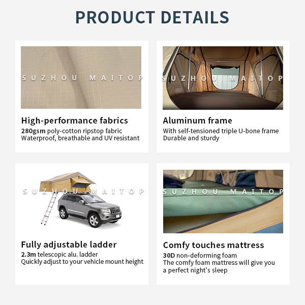 Горячая продажа 4x4 Дешевый мягкий чехлы крыша верхняя палатка Oem 4 сезон автомобиля кемпинга корневой палатки