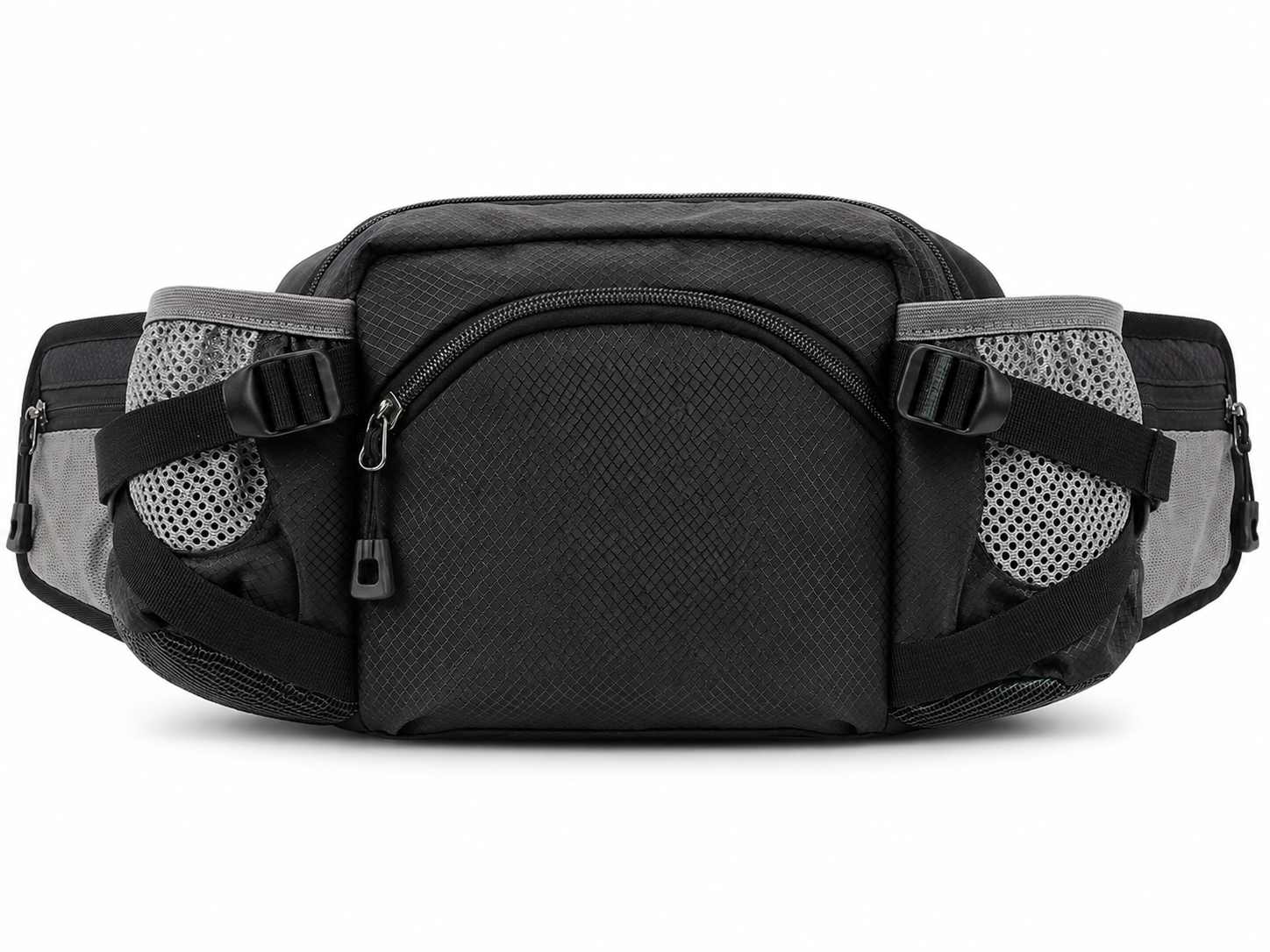Outdoor Fanny Pack Waist Bag with Water Bottle Holder, Multi-Pocket Running &