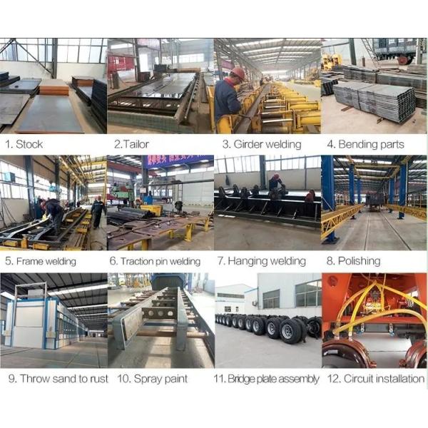 Flatbed 3 Axles 40FT Container Semi Trailer for Container Transportation