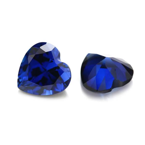 Драгоценные камни Сердце 3х3 мм до 10х10 мм 33# 34# Синий сапфир Синтетические камни