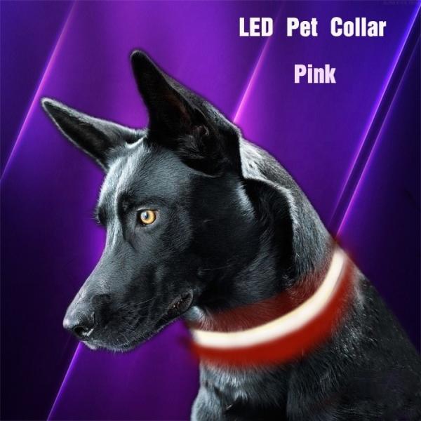 Inflatable Smart LED Dog Collar / Custom Nylon Flashing Dog Leashes