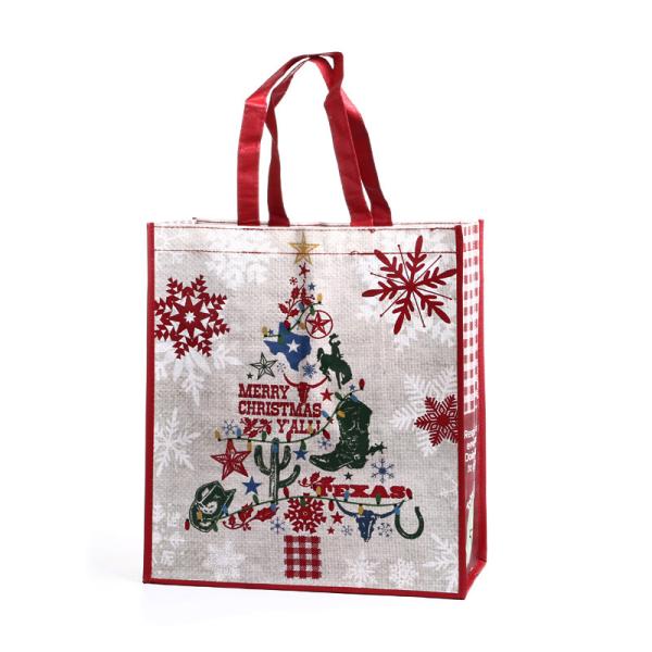 Foldable Grocery Shopping Bag Merchandise Reusable Pp Non Woven Lamination Bag