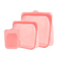 Sacs de rangement recyclables en silicone de qualité alimentaire en silicone à l'épreuve des fuites, lave-vaisselle, coffre-fort, boîte à manger en silicone, contenant