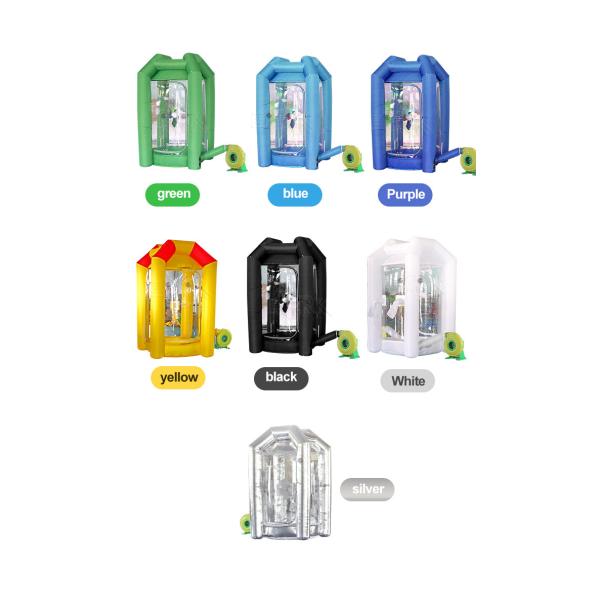 Oxford Cloth Inflatable Money Grabber Catching Cash Booth Machine With Blower
