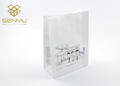 Personalised White Custom Printed Kraft Paper Bags Bread Sweetie Food Packaging
