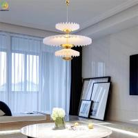 Lumière pendante moderne acrylique d'Art Baking Paint Gold LED en métal de maison/hôtel