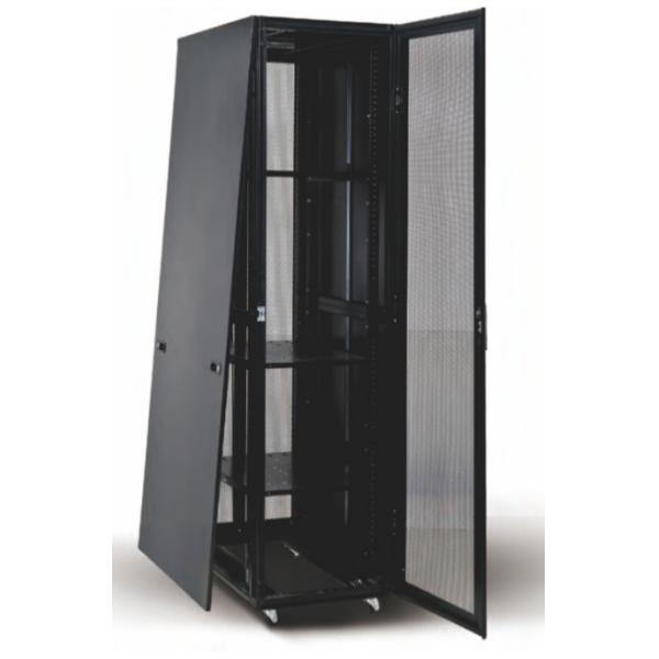 1000kg Loading Capacity Server Rack Cabinet with SPCC Cold Rolled Steel and High-Density Vented Doors for Data Centers