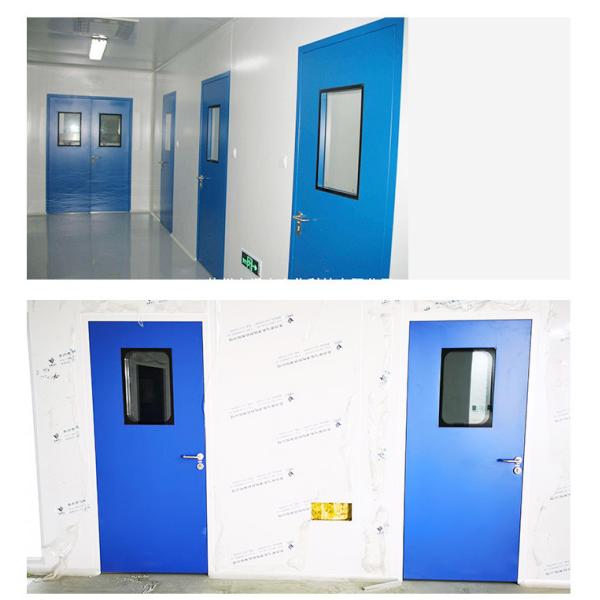 PU Clean Room Hospital Double Swing Doors Sandwich Panel 50mm Leaf EPDM