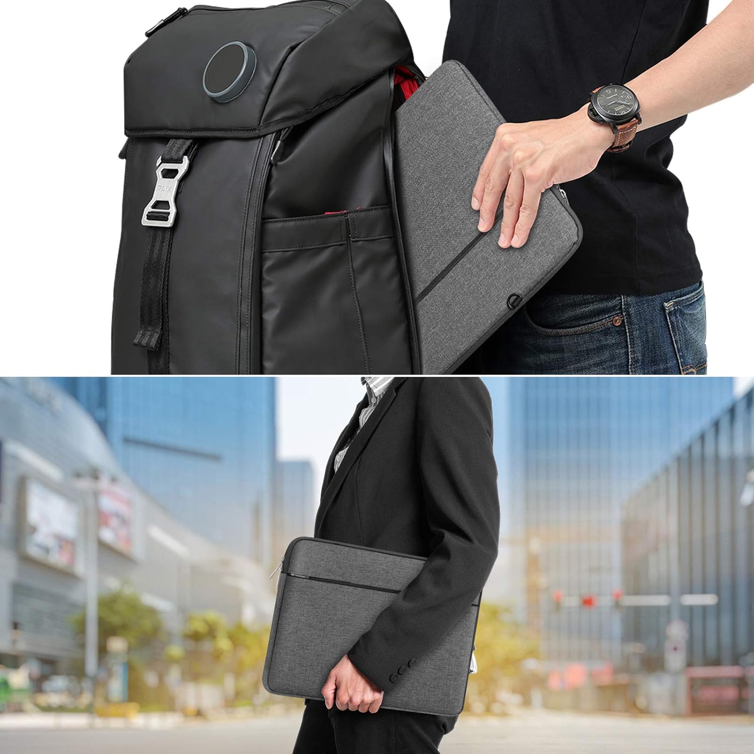OEM/ODM Wholesale Waterproof Anti-Shock Notebook Case with Accessory Pocket Protective Laptop Sleeve Made of Polyester